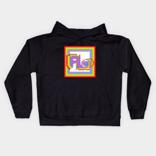 Fl@ rainbow 🌈 logo Kids Hoodie